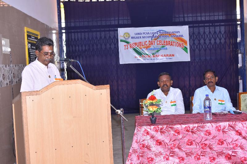 Lord Lions School Sivakasi Republic Day Celebrations
