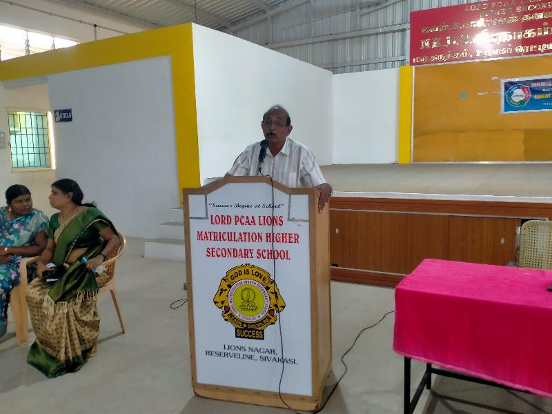 Lord Lions School Sivakasi PARENT TEACHER039S MEETING