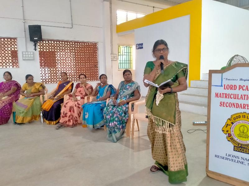 Lord Lions School Sivakasi PARENT TEACHER039S MEETING