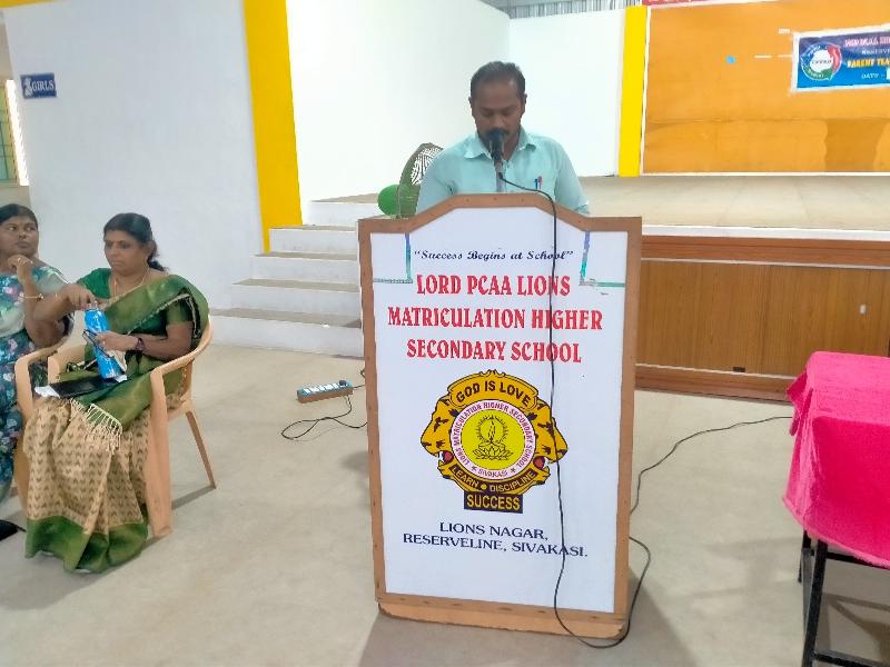 Lord Lions School Sivakasi PARENT TEACHER039S MEETING