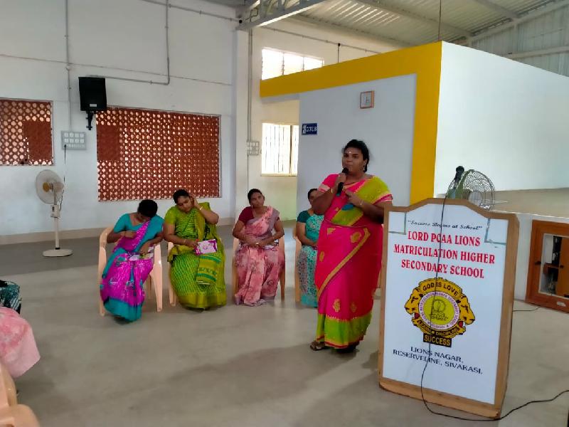 Lord Lions School Sivakasi PARENT TEACHER039S MEETING