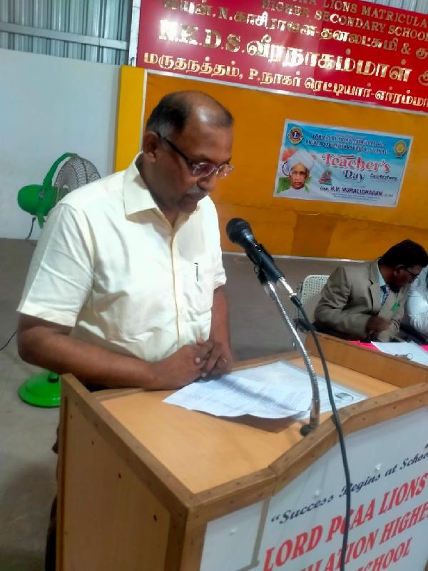 Lord Lions School Sivakasi TEACHER039S DAY CELEBRATION