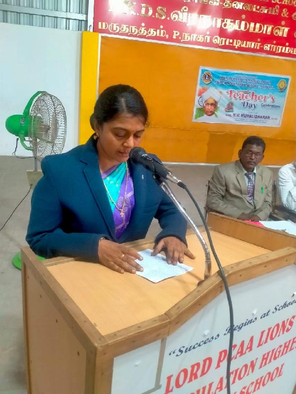 Lord Lions School Sivakasi TEACHER039S DAY CELEBRATION