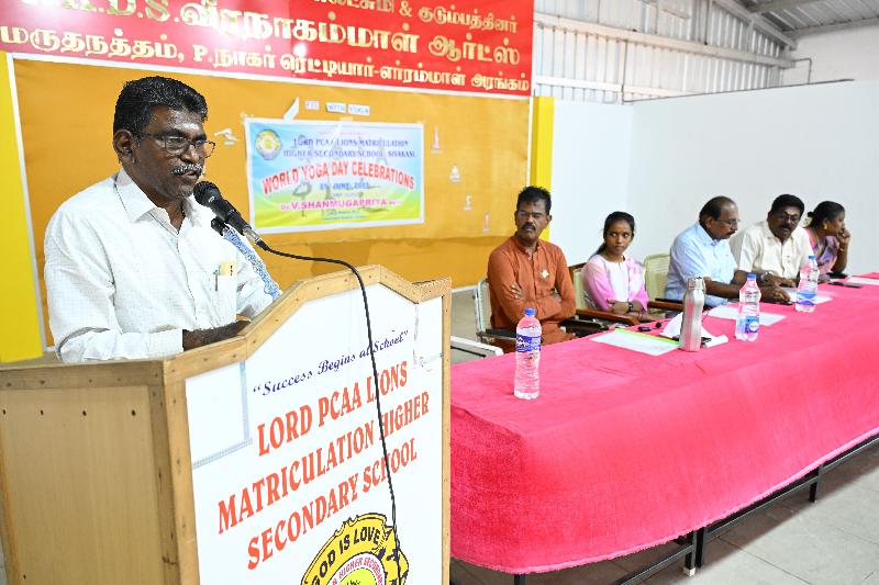 Lord Lions School Sivakasi THE WORLD YOGA DAY