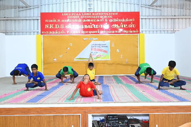 Lord Lions School Sivakasi THE WORLD YOGA DAY