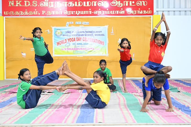 Lord Lions School Sivakasi THE WORLD YOGA DAY