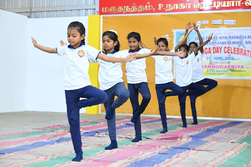 Lord Lions School Sivakasi THE WORLD YOGA DAY