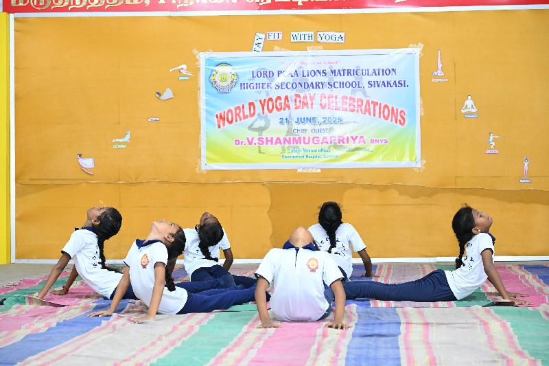 Lord Lions School Sivakasi THE WORLD YOGA DAY