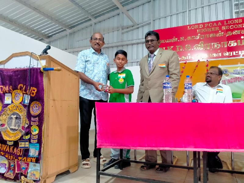 Lord Lions School Sivakasi THE INDEPENDENCE DAY