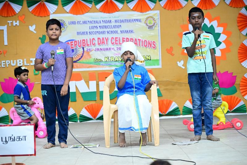 Lord Lions School Sivakasi THE REPUBLIC DAY