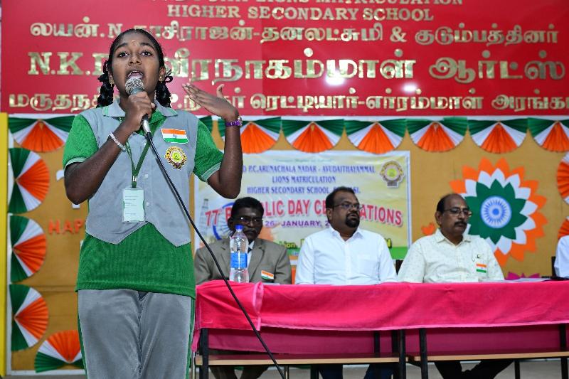 Lord Lions School Sivakasi THE REPUBLIC DAY