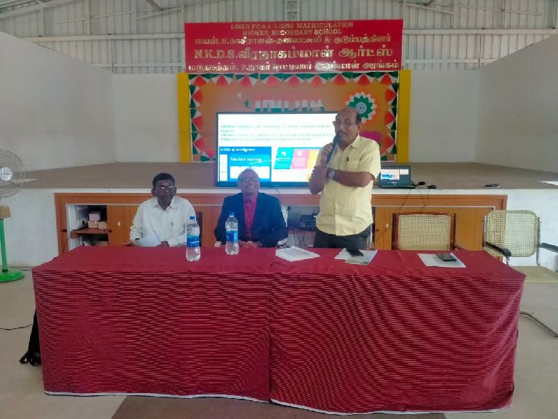 Lord Lions School Sivakasi PROGRAMME ON AI AND MACHINE LEARNING