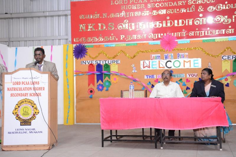 Lord Lions School Sivakasi INVESTITURE CEREMONY