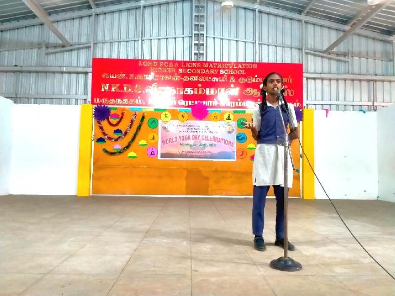 Lord Lions School Sivakasi WORLD YOGA DAY