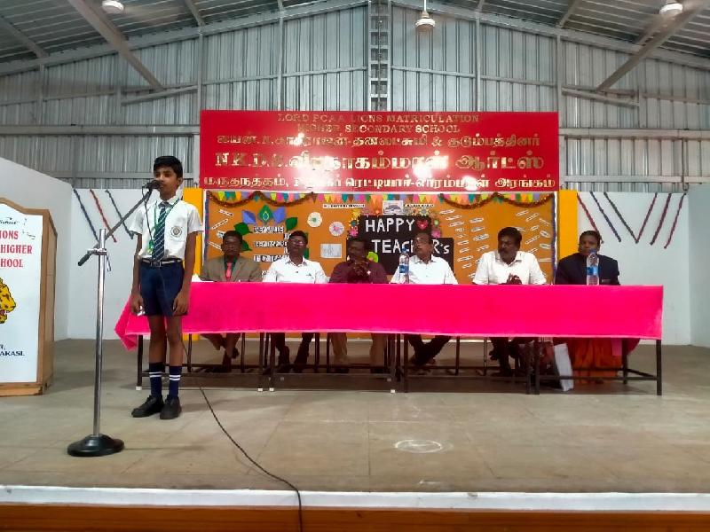 Lord Lions School Sivakasi TEACHER039S DAY CELEBRATION