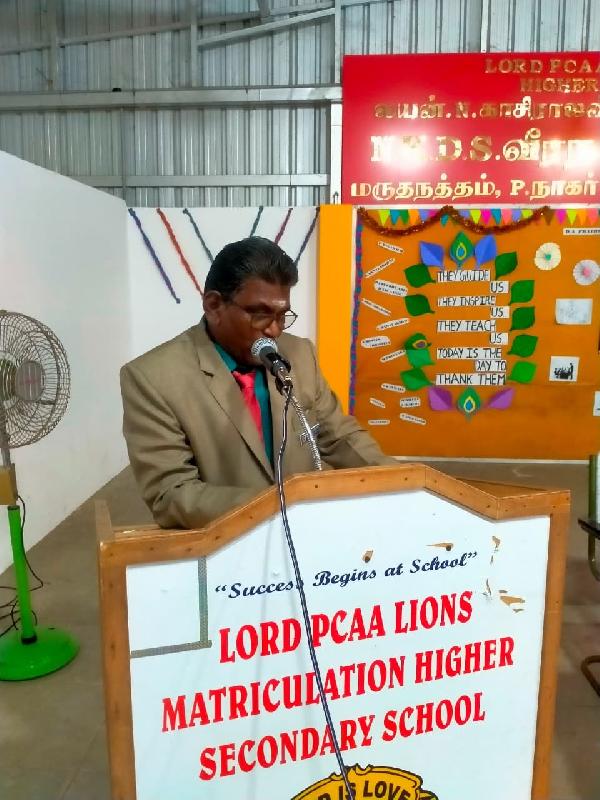 Lord Lions School Sivakasi TEACHER039S DAY CELEBRATION